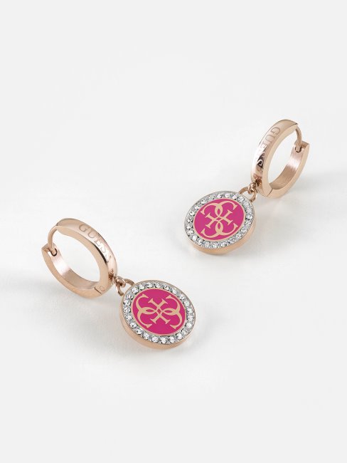 Boucles D'oreilles Dorées En Or Rose Guess
