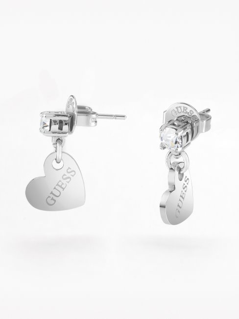 Boucles D'oreilles Coeur à Coeur Argent Guess