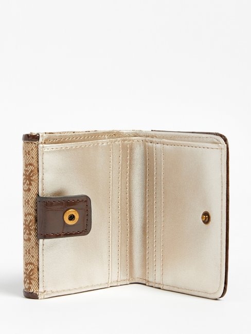 Portefeuille Marron Aviana 4g Logo Guess