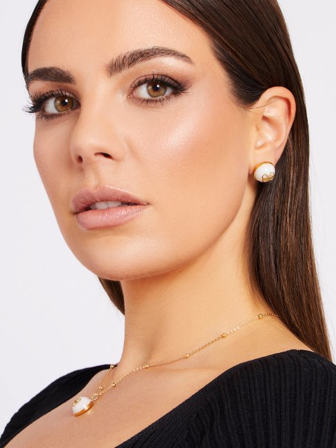 Boucles D'oreilles 4g Logo Boule' Guess Or