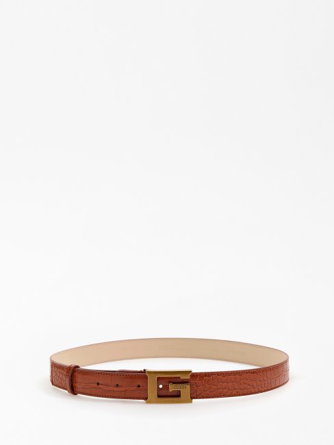 Ceinture Retour Croco Marron Guess