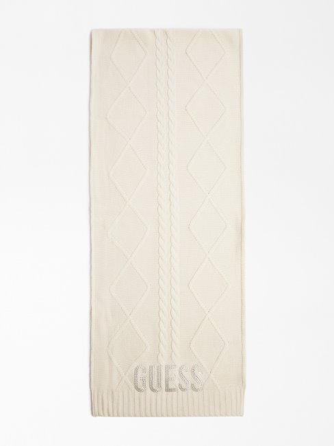 Foulard Logo Clouté Guess Blanc