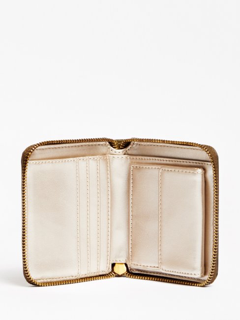 Guess Mini Portefeuille Imprimé Croco Laurel Vert