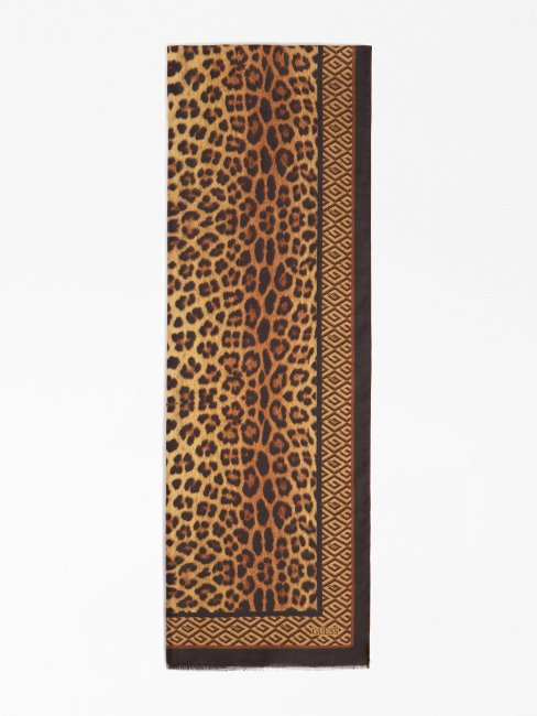 écharpe Noire à Plusieurs Motifs Animaliers Deviner
