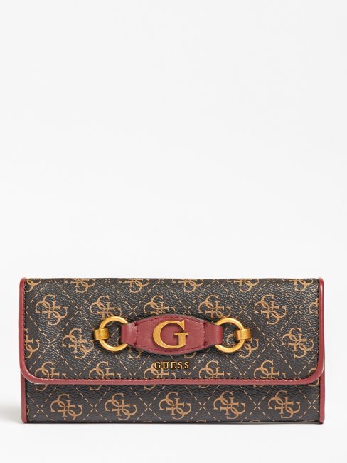 Portefeuille Noir Guess Izzy Maxi