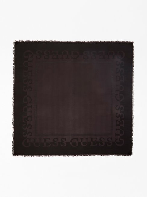 Guess Lettrage Logo Retour Kefiah Noir