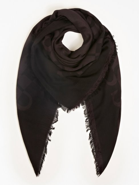 Guess Lettrage Logo Retour Kefiah Noir