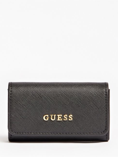 Porte-clés Saffiano Noir Guess