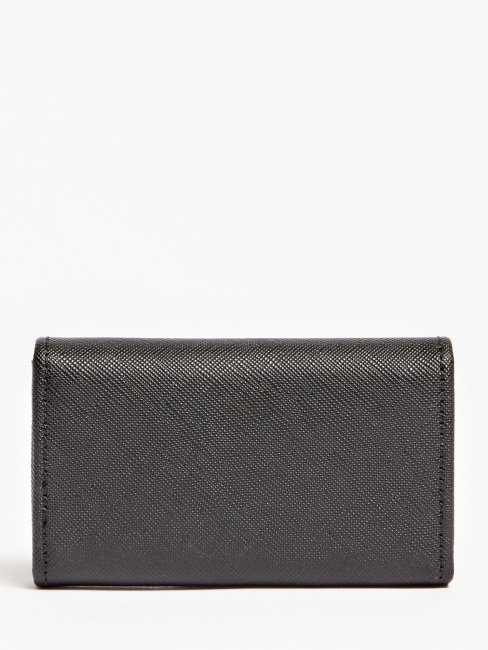 Porte-clés Saffiano Noir Guess