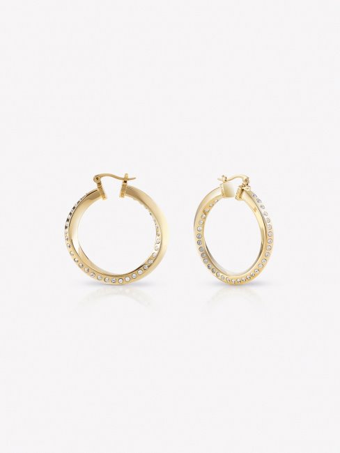 Guess Boucles D'oreilles "hoops Don't Lie" Multi Or