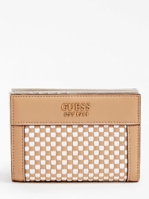 Portefeuille Tissé Guess Katey Multi Beige