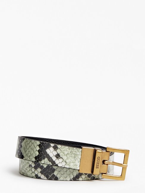 Ceinture En Python Réversible Vert Multi Guess Abey