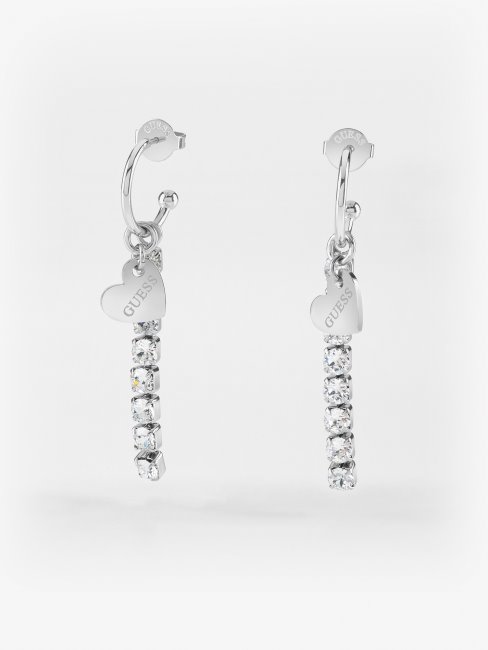 Boucles D'oreilles Coeur à Coeur En Argent Devine