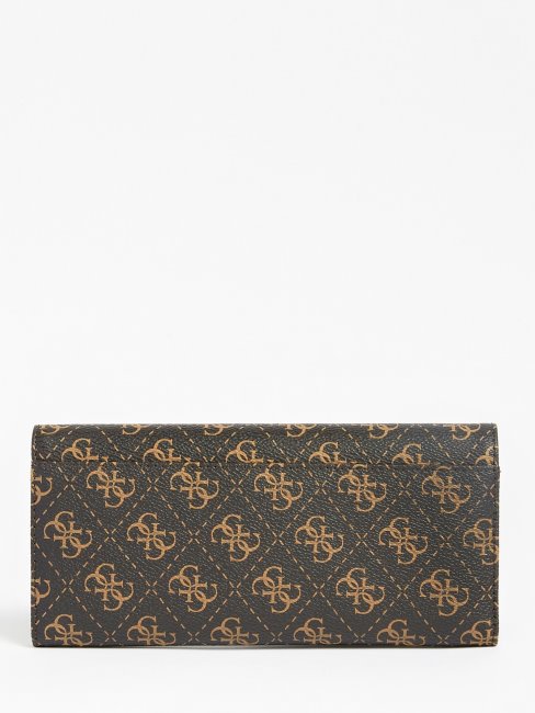 Portefeuille Laurel 4g Logo Marron Guess