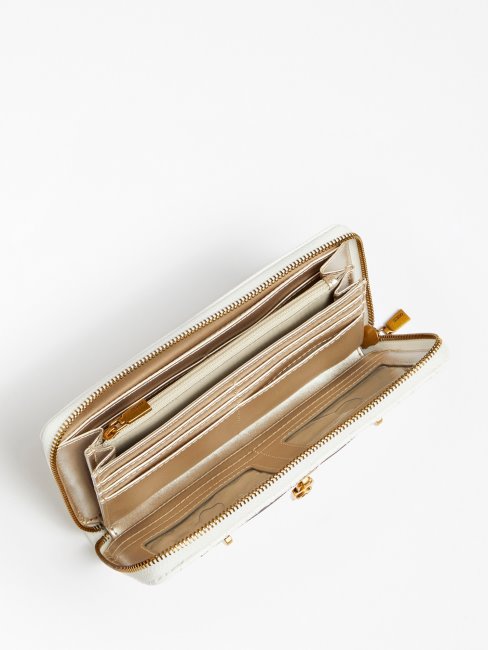 Guess Portefeuille Matelassé Isidora Blanc