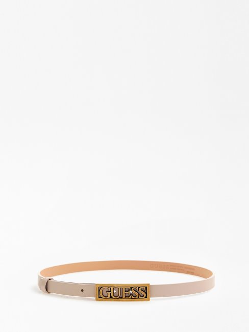 Ceinture à Boucle Logo Guess Izzy Crème