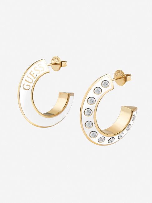 Guess Boucles D'oreilles "créoles Ne Mentent Pas" Or