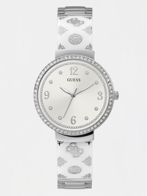 Montre Analogique Logo Argent Guess