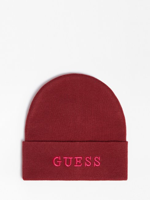 Chapeau Rouge à Logo Brodé Guess