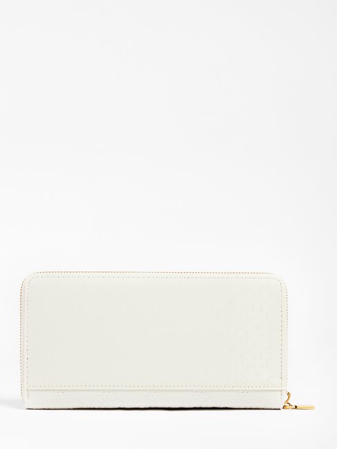 Portefeuille Guess Gaia 4g Blanc Avec Logo