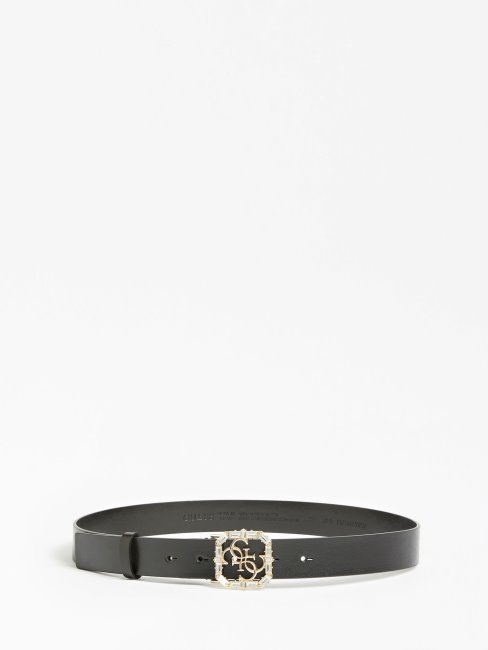 Ceinture Noire Bijou Appliquée Guess