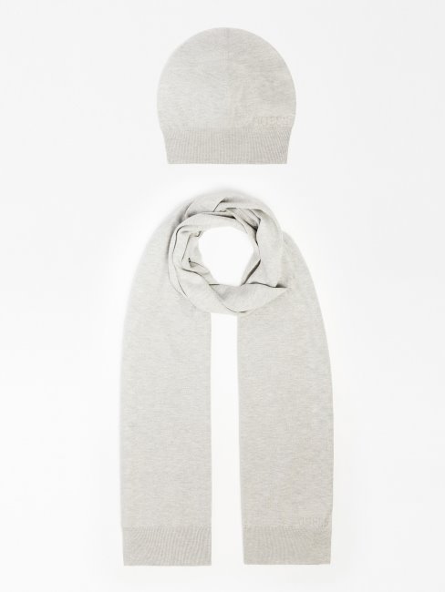 Ensemble Bonnet Et écharpe Gris Multi Guess
