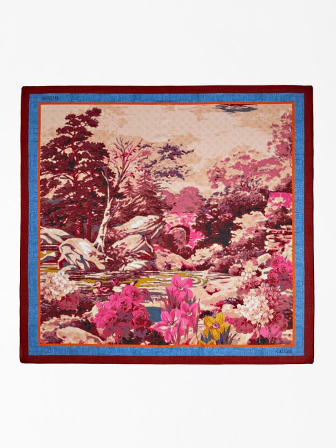 Kefiah Imprimé Paysage Guess Bordeaux