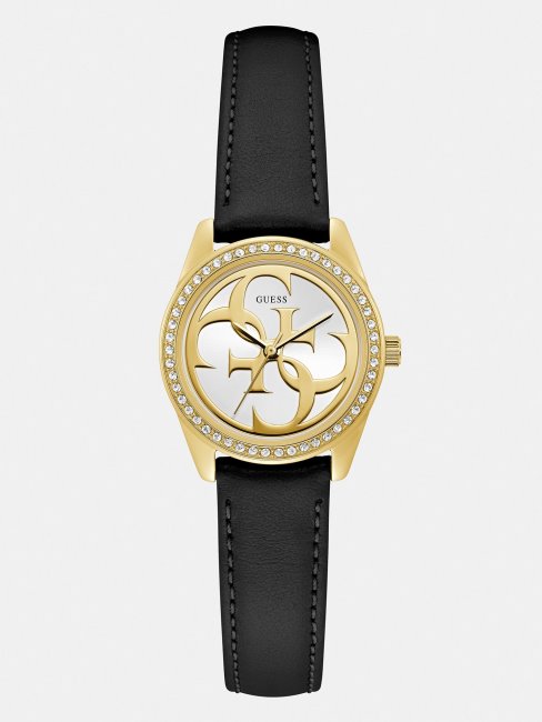 Montre Analogique Guess En Cuir Véritable Avec Cristaux