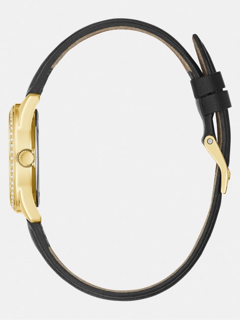 Montre Analogique Guess En Cuir Véritable Avec Cristaux