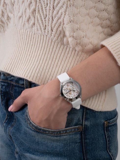 Montre Analogique Perle Argent Guess