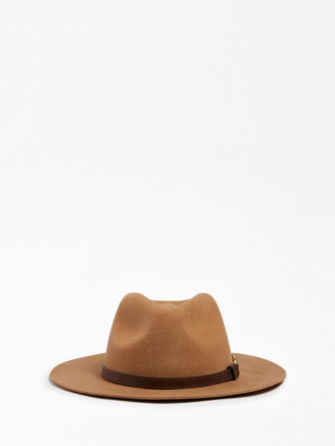 Chapeau Fedora Laine Beige Guess
