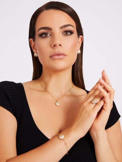 Bague Guess 4g Logo Boule En Or