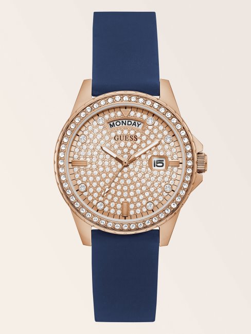 Montre Calendrier Cristal Argent Guess