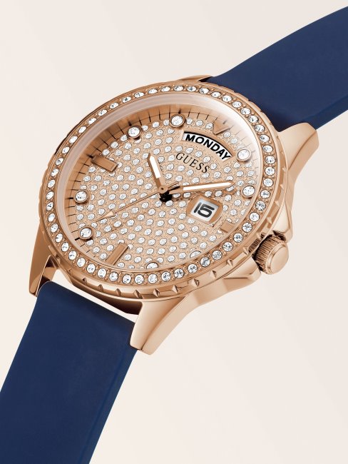 Montre Calendrier Cristal Argent Guess