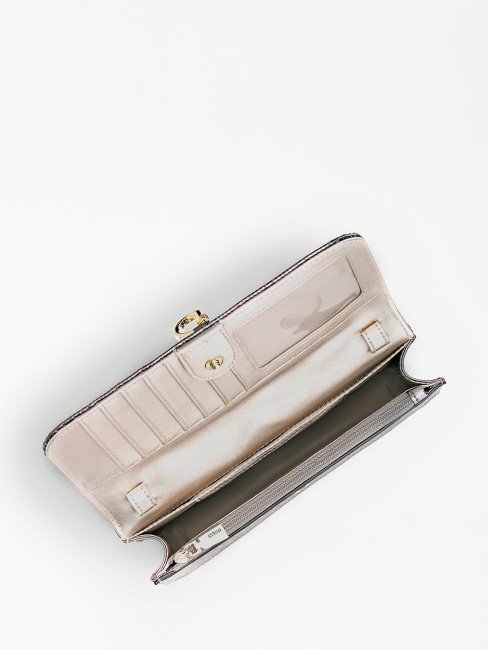 étui De Téléphone Gris Gaia 4g Logo Guess