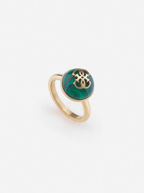 Bague 4g Logo Boule' Guess Vert Multi