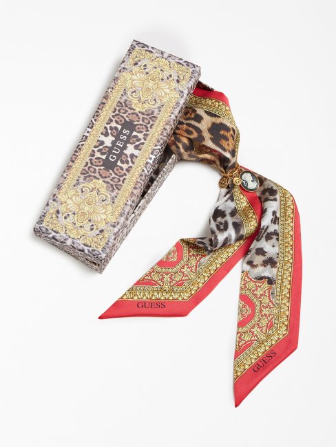 Guess Coffret Clip Bandana/écharpe Fuchsia