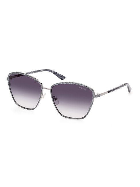 Lunettes De Soleil Carrées Modèle Guess Gris
