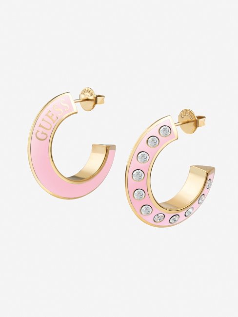 Boucles D'oreilles Multi Roses "hoops Don't Lie" Guess