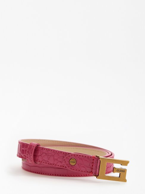Retour Ceinture Imprimée Croco Guess Rose