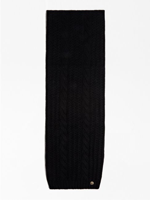 Guess écharpe En Maille Torsadée Noir