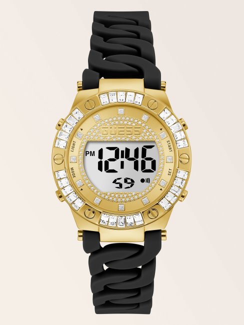 Montre Numérique à Cristaux Argentés Guess