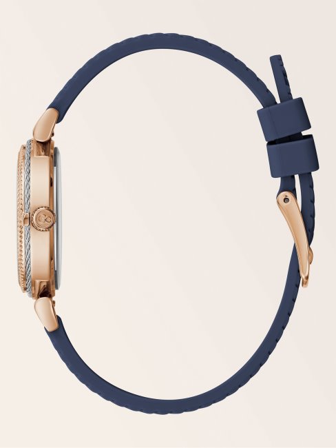 Montre Analogique En Silicone Guess Gc En Or Rose