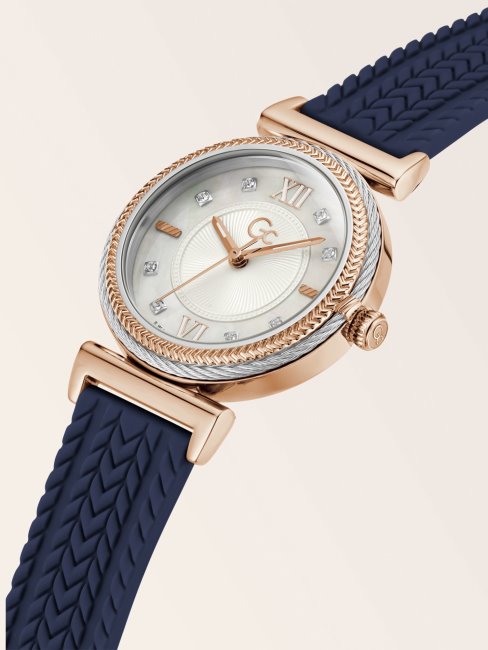 Montre Analogique En Silicone Guess Gc En Or Rose