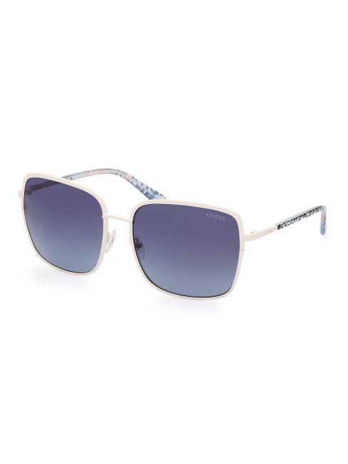 Lunettes De Soleil Carrées Bleues Modèle Guess