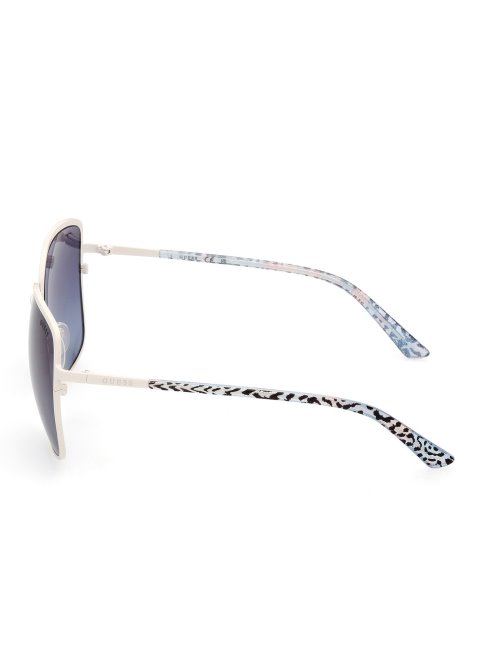 Lunettes De Soleil Carrées Bleues Modèle Guess