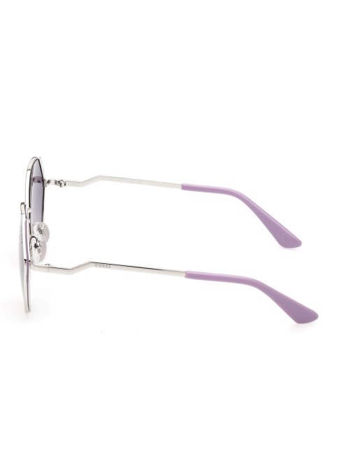 Lunettes De Soleil Géométriques Modèle Guess Argent