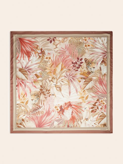 Guess Foulard Fleuri Rose
