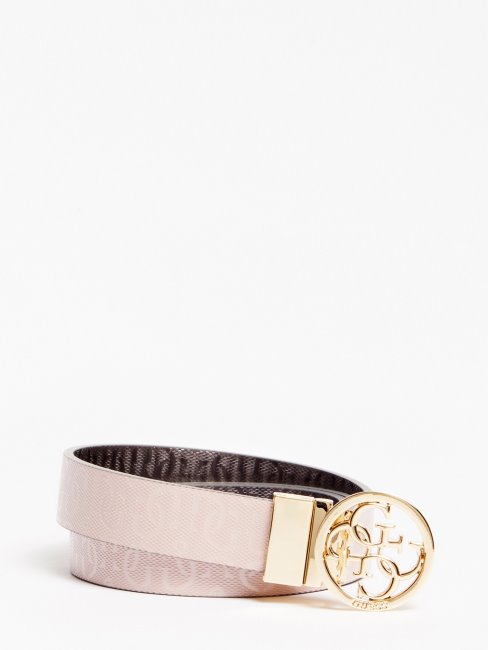 Guess Ceinture En Cuir Verni Logo Gaia 4g