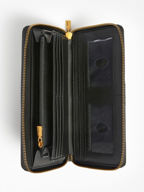 Portefeuille Gris Guess Ginevra 4g Logo Maxi